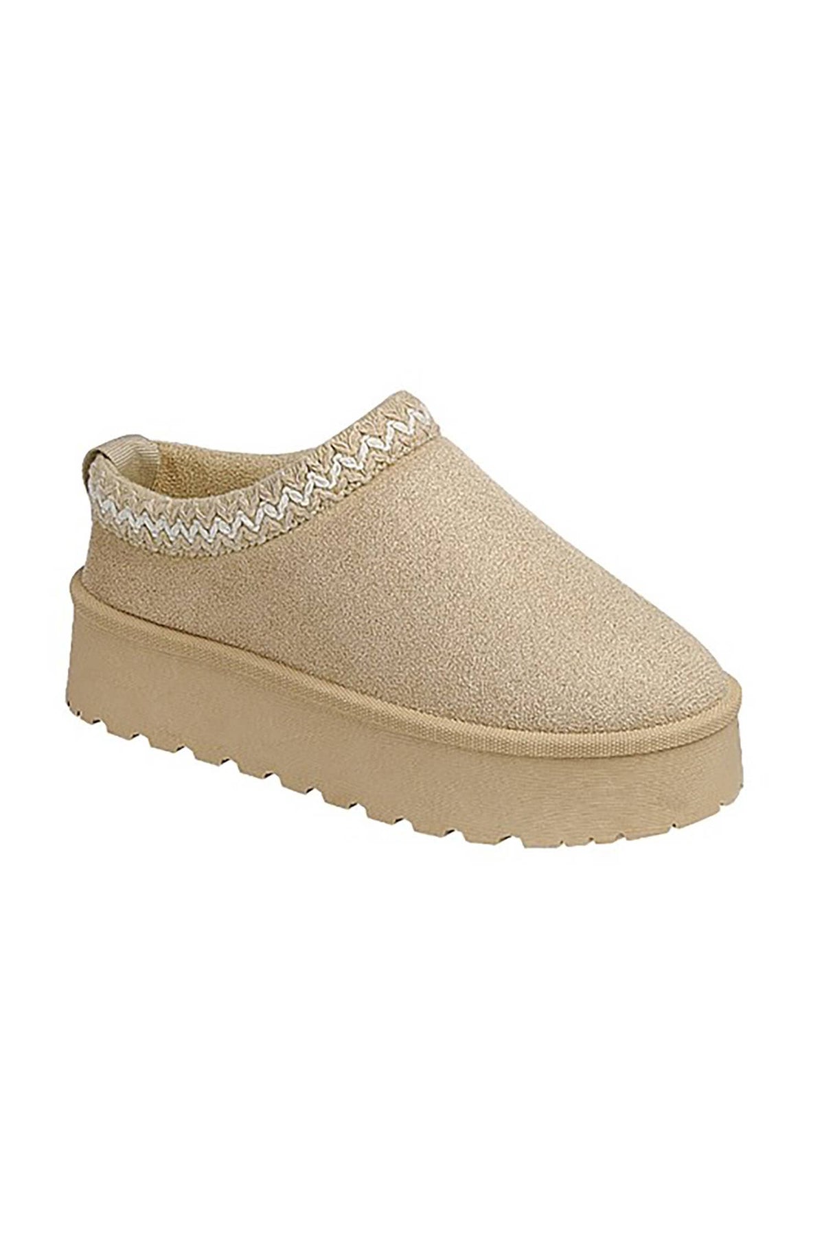 SOLID-10 - UGG style, chunky platform slippers