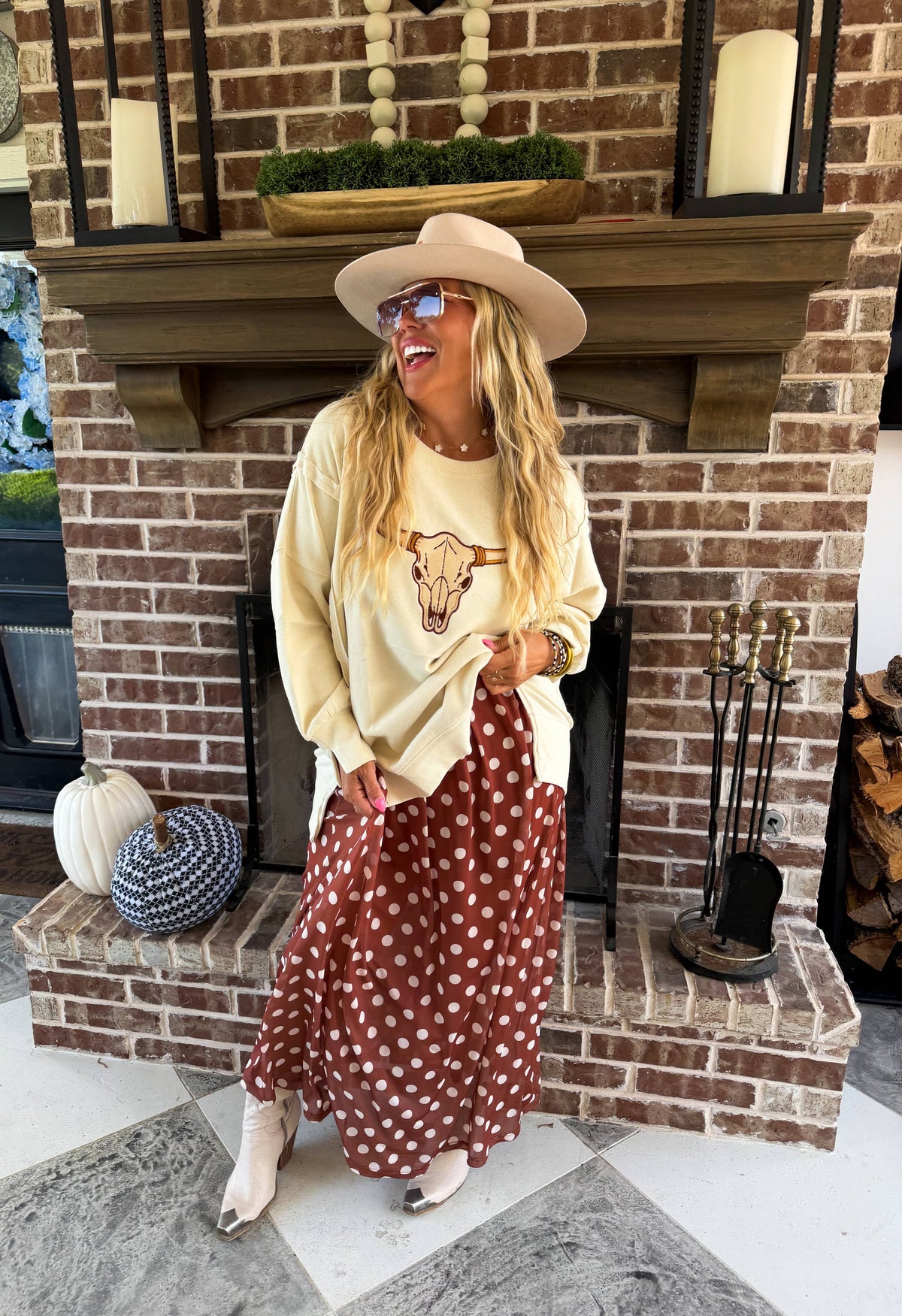 THE COUNTRYSIDE MESH DRESS: POLKA DOT