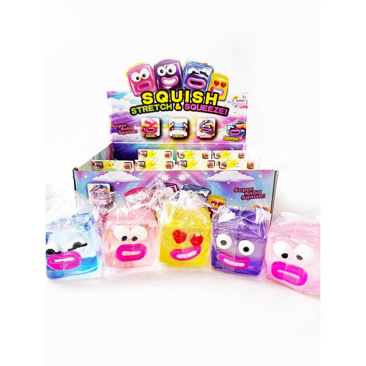 Funny Face Swap Squishy Cube: MIX COLOR / ONE(12)