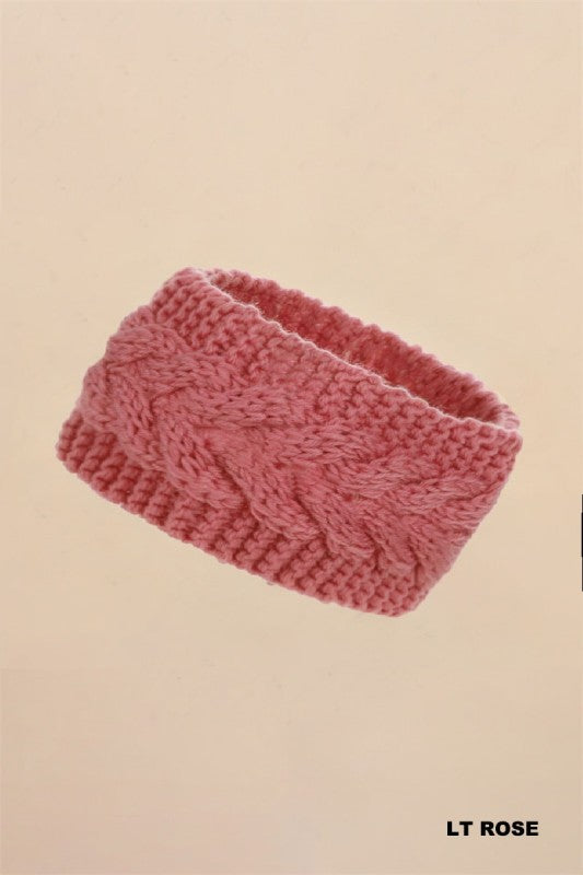 Crochet cable knitted headband