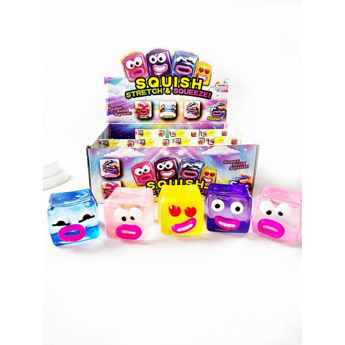 Funny Face Swap Squishy Cube: MIX COLOR / ONE(12)
