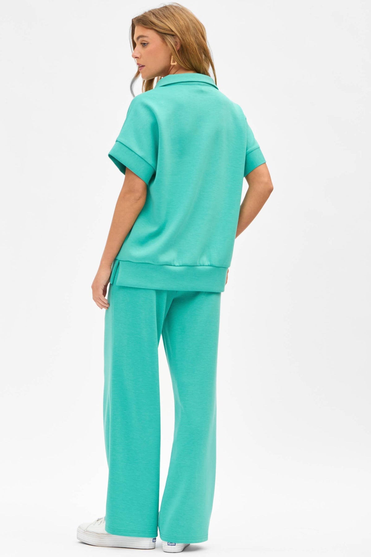 Short Sleeve Quarter Zip + Pants Modal Set TRVSET-CATALINA: GREY