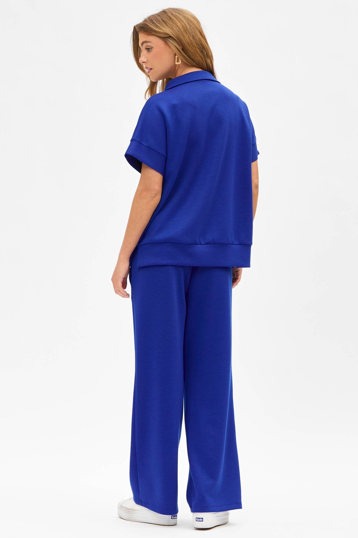 Short Sleeve Quarter Zip + Pants Modal Set TRVSET-CATALINA: GREY