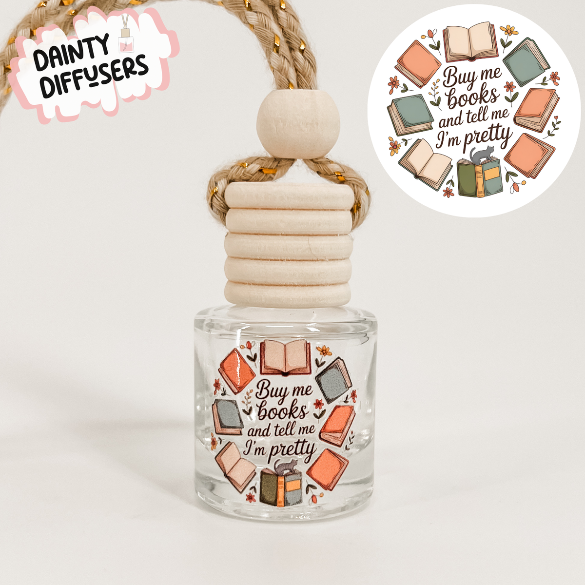 Buy Me Books & Tell Me I'm Pretty Car Diffuser: Cranberry Frost