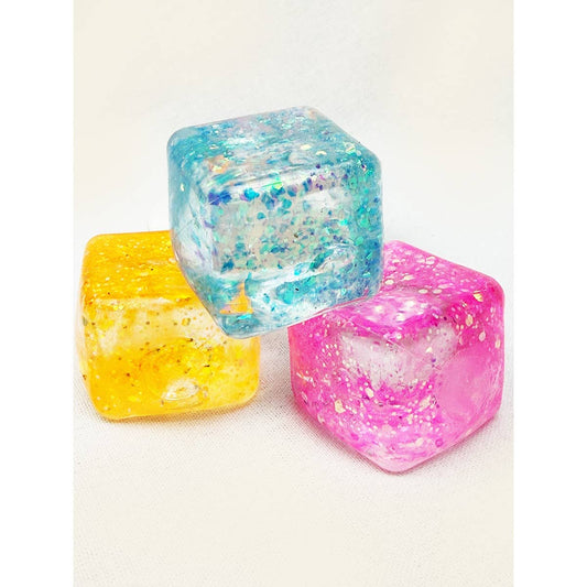 Viral Glitter Ice Cube Squishy Toy: MIX COLOR / ONE(12)