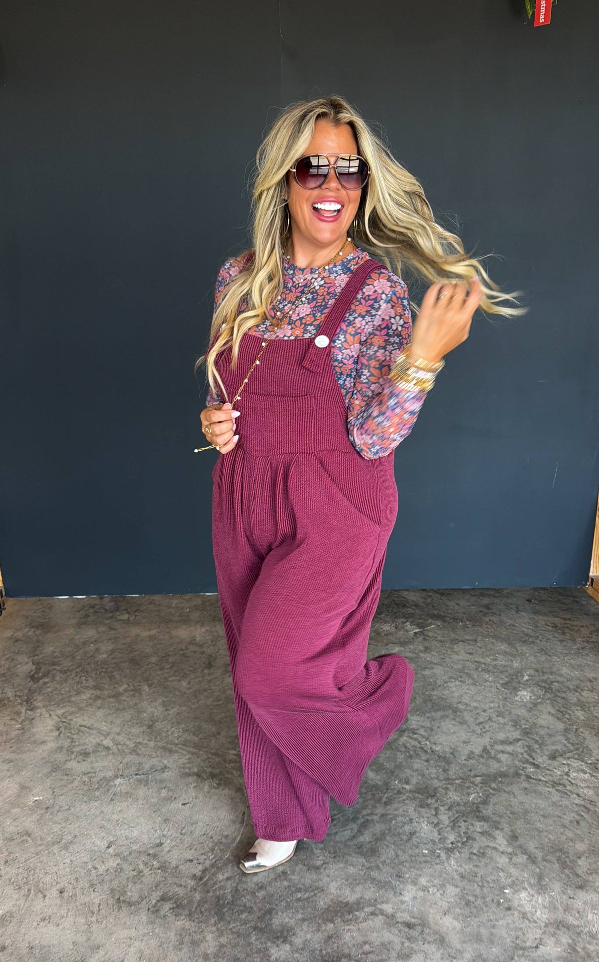 FALL KARLI OVERALLS: PLUM