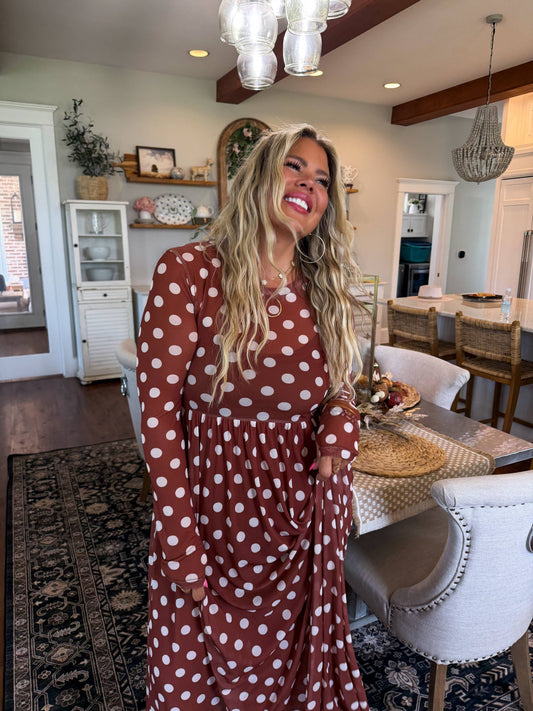 THE COUNTRYSIDE MESH DRESS: POLKA DOT