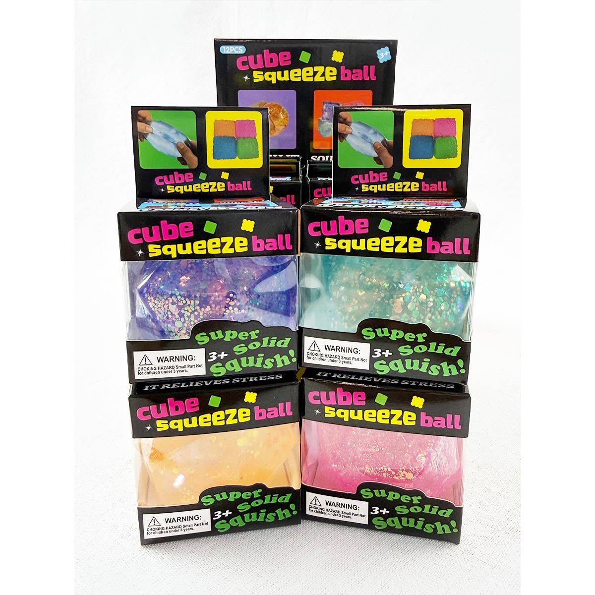 Viral Glittered Diamond Cube Squishy Toy: MIX COLOR / ONE(12)
