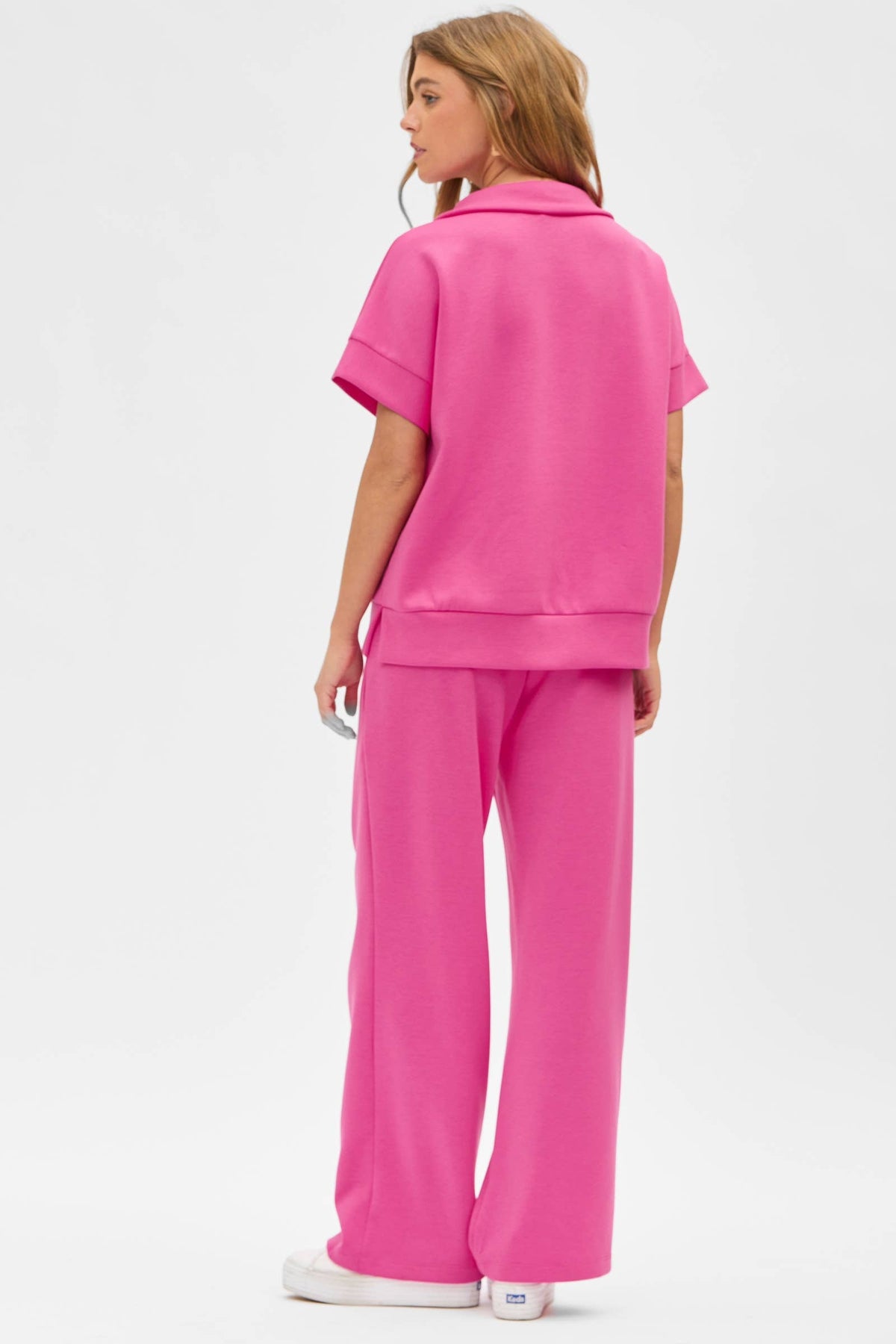Short Sleeve Quarter Zip + Pants Modal Set TRVSET-CATALINA: GREY
