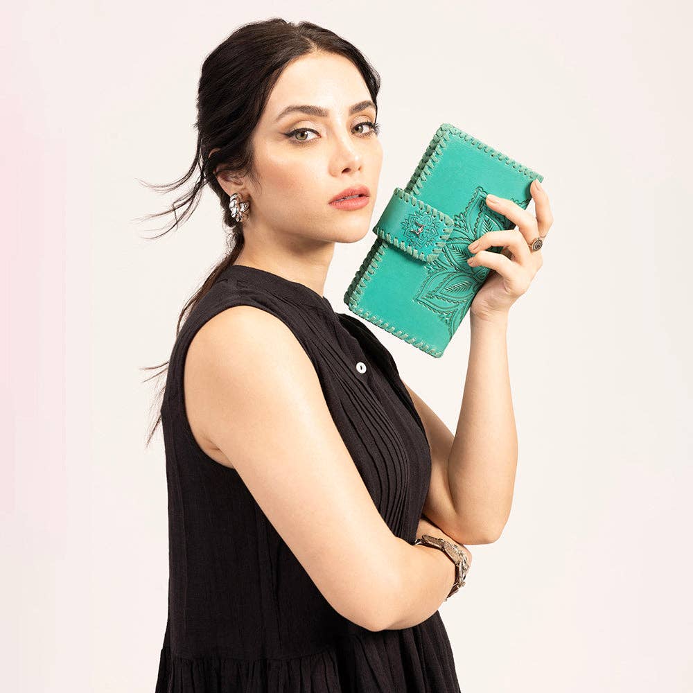 Loyal West Desert Lotus Wallet - Turquoise: Single