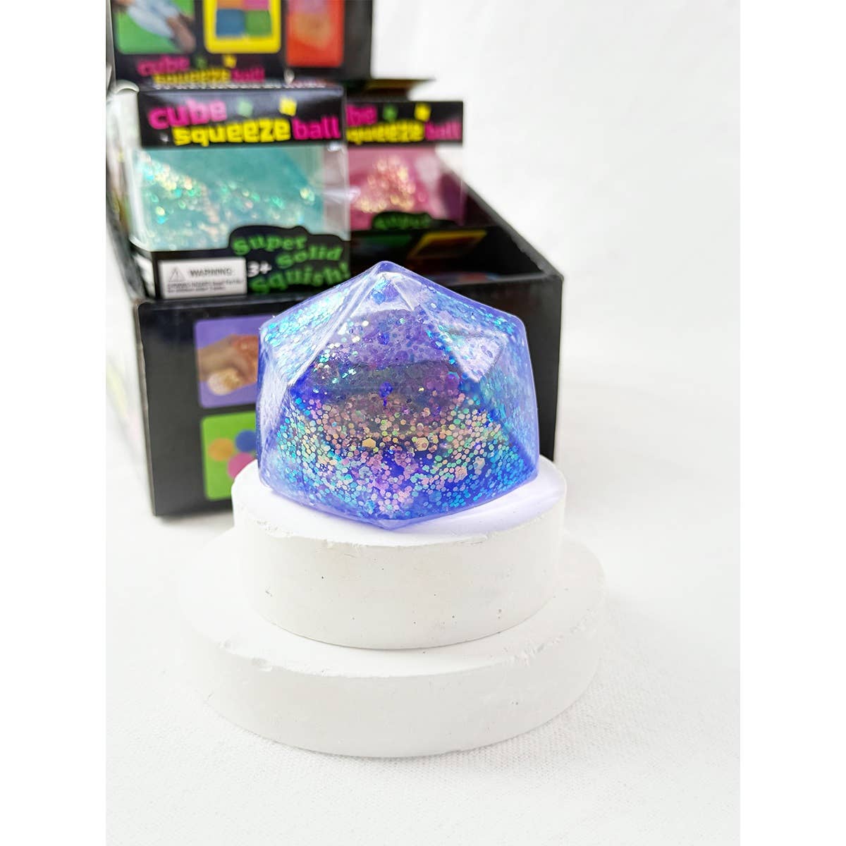 Viral Glittered Diamond Cube Squishy Toy: MIX COLOR / ONE(12)