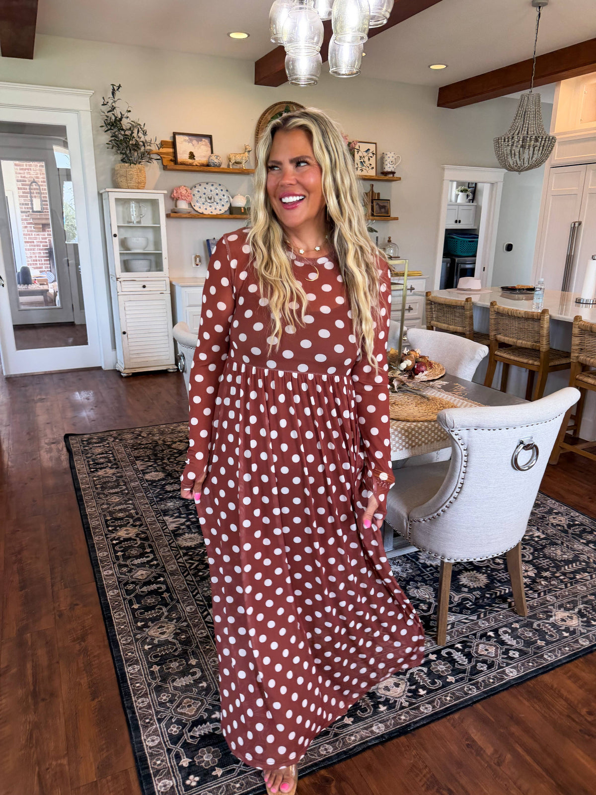 THE COUNTRYSIDE MESH DRESS: POLKA DOT