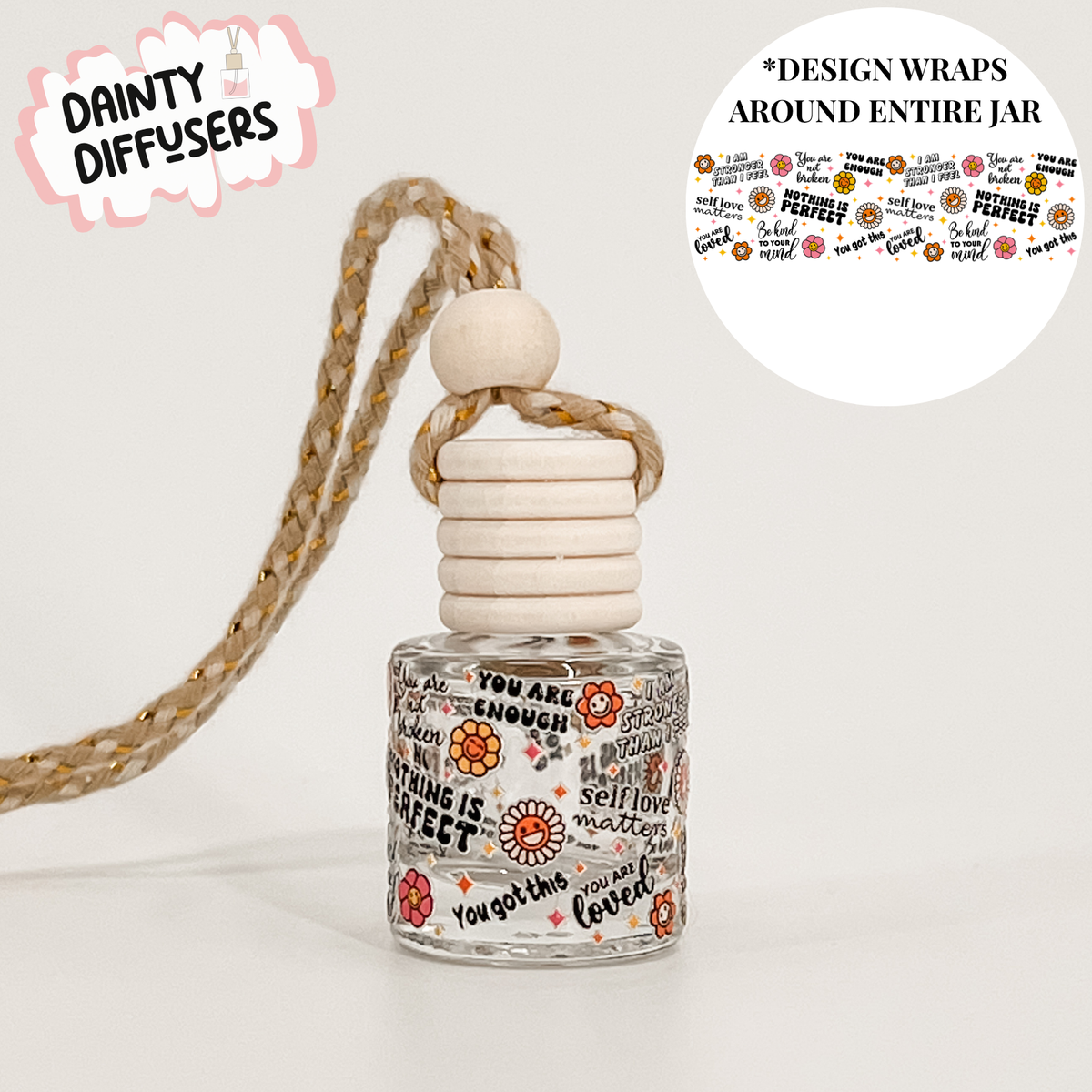 You Are Enough Wrap-Around Car Freshener | Hanging Car Diffuser: County Fair