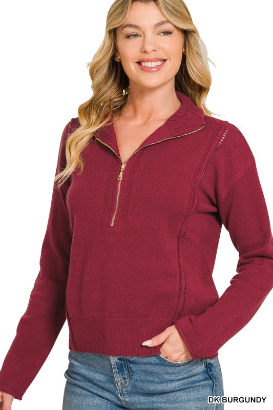 Lux Half Zip Sweater