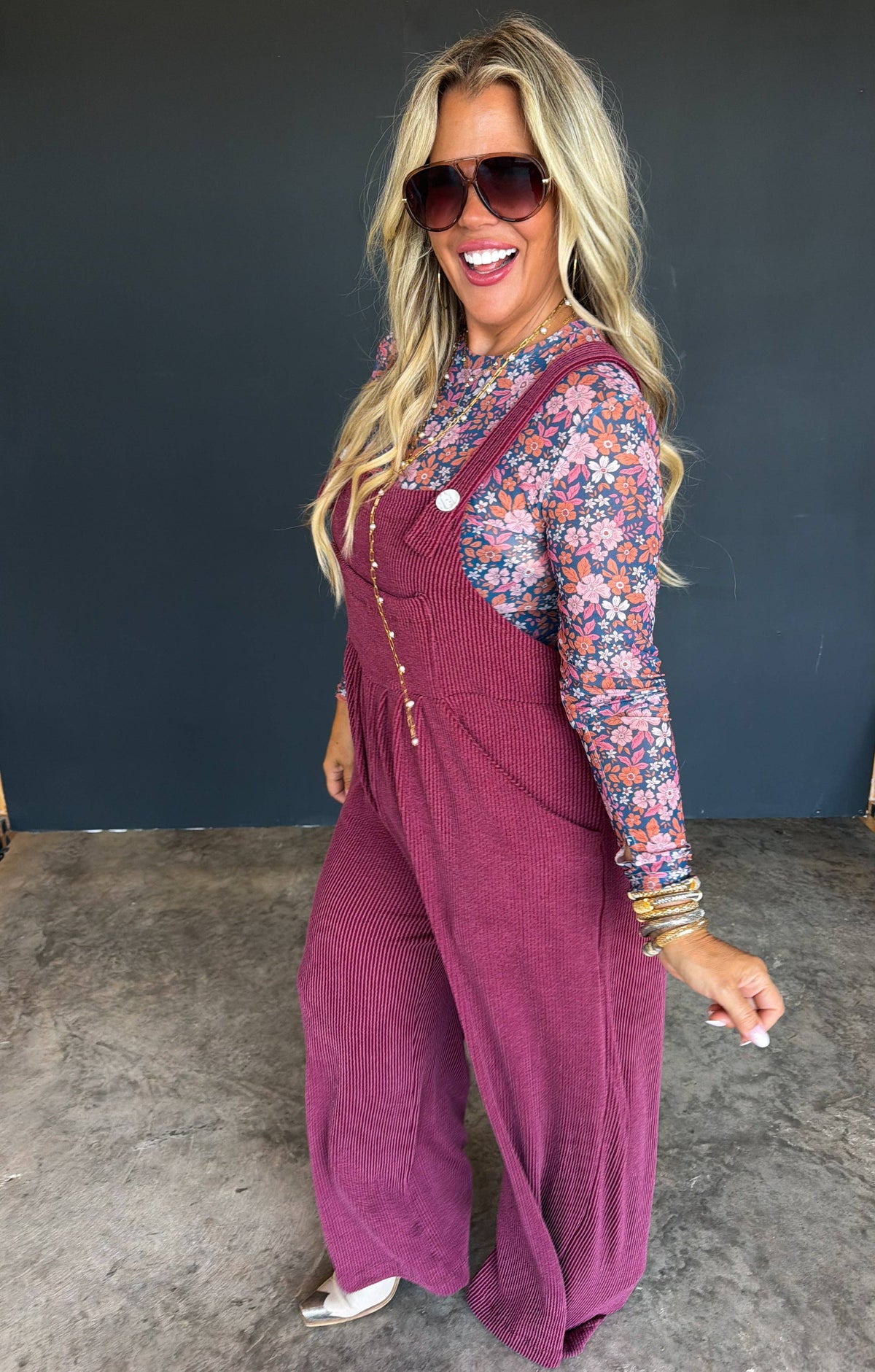 FALL KARLI OVERALLS: PLUM