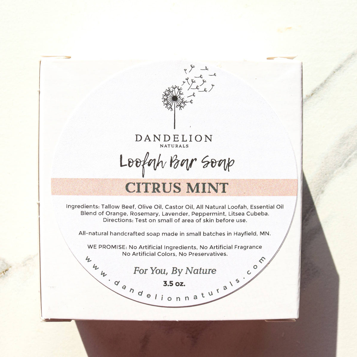 Exfoliating Tallow Bar Soap with Loofah | Citrus + Mint