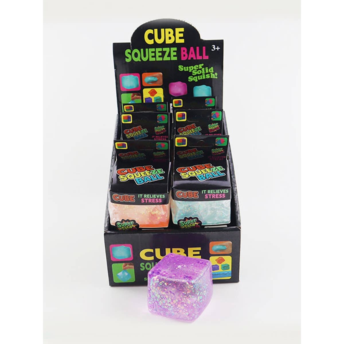 Viral Glitter Ice Cube Squishy Toy: MIX COLOR / ONE(12)