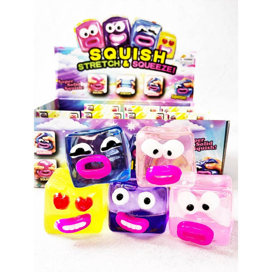 Funny Face Swap Squishy Cube: MIX COLOR / ONE(12)
