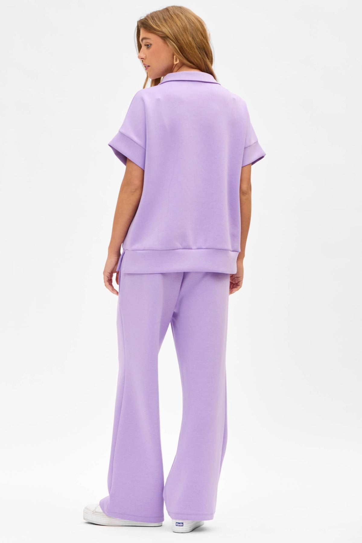 Short Sleeve Quarter Zip + Pants Modal Set TRVSET-CATALINA: GREY