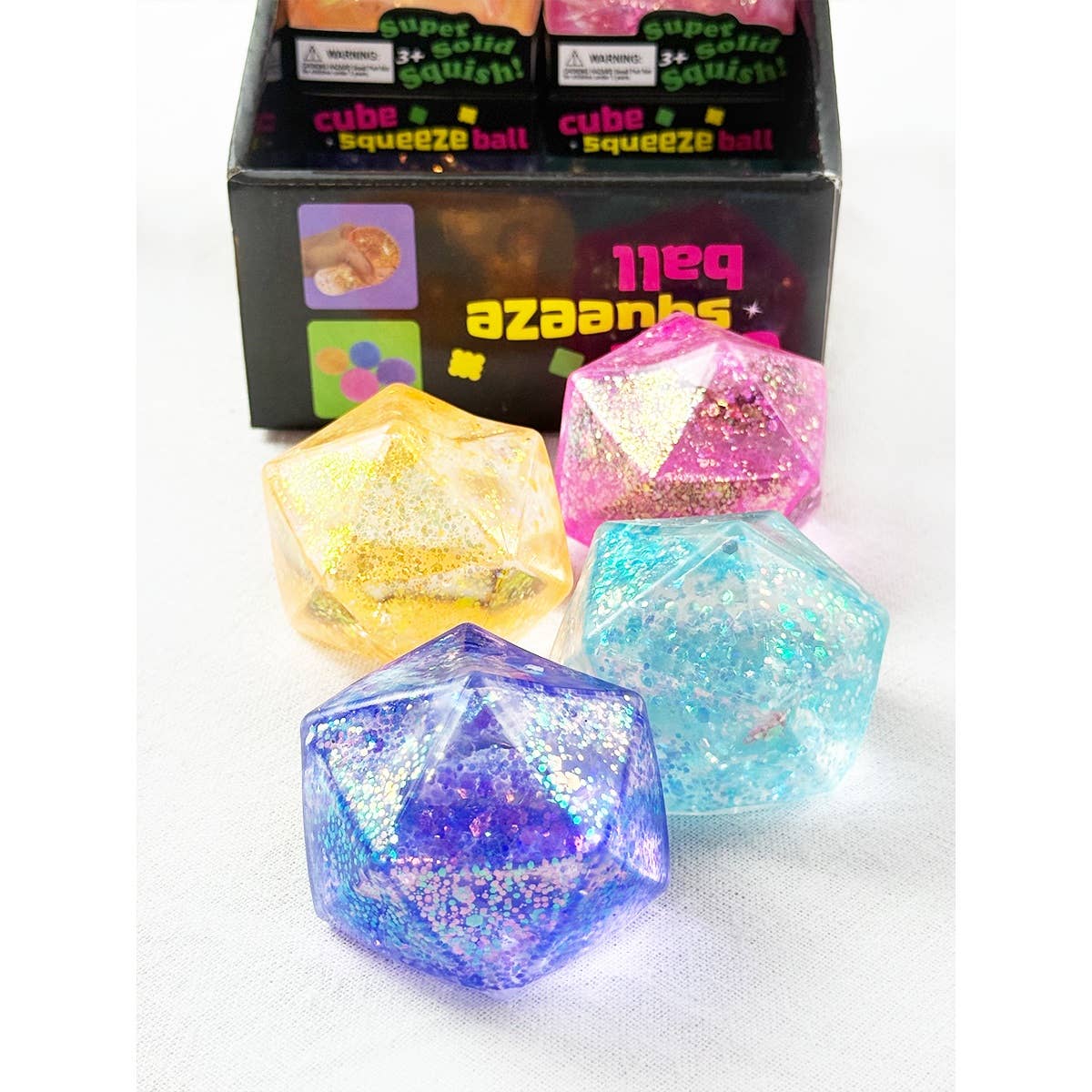 Viral Glittered Diamond Cube Squishy Toy: MIX COLOR / ONE(12)