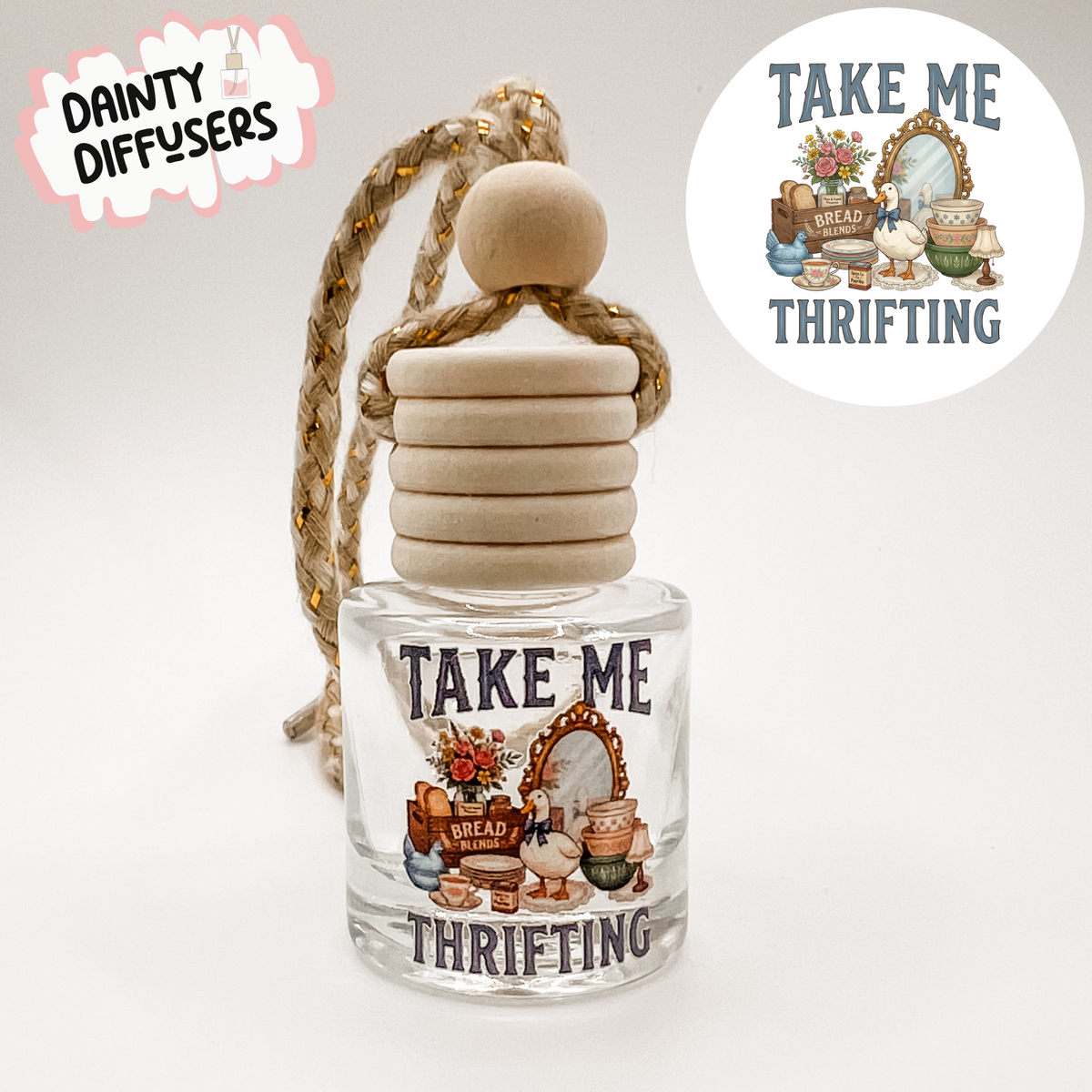 Take Me Thrifting Car Diffuser: Novelty